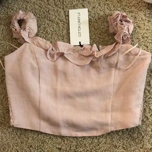 Pink ruffle top from F21
